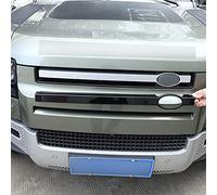 Car Front Grille Trim For LR Defender 2020-2022 Front Mesh Grille Cover Guard 90 110 Accessories (ABS Piano Black)