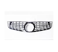 Car Front Grille Upper Bumper Hood Vent Mesh Grid Replacement for Benz For R230 For SL Class For SL500 For SL550 For SL63 2009 2010 2011 2012 Front Radiator Grilles(Black)(Silver)
