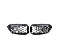 Car Front Grilles 530I540I550I For BMW 5 Series G30G38 E46 For M4 2017-2020 Diamond Style Doubleline Double Kidney Net ABS Grille(BMW-bright black)