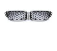 Car Front Grilles 530I540I550I For BMW 5 Series G30G38 E46 For M4 2017-2020 Diamond Style Doubleline Double Kidney Net ABS Grille(BMW-electroplate)