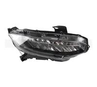 Car Front HeadlAmp Shell Front Bumper Head Light Lamp For CIVIC 10th 2016-2020 Auto Light Headlight Headlamp Cover Shell Upgrade LED Head light spoilers(Right LED)