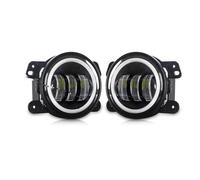 Car Front Headlight Blister For Jeep For Wrangler JK 2007 2008 2009 2010 2011 2012 2013 2014 2015 ATV 4 Inch LED Fog Lights Round Daytime Running Lamp With White Amber