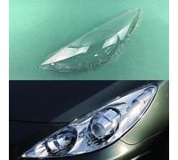 Car Front Headlight For Peugeot 307 2008-2013 Front Headlamp Lamp Cover Transparent Headlight Shell Lens Lampshade Transparent Lampshade Shell(Left)