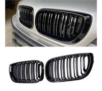 Car Front Headlight Grill Car Front Kidney Grill Gloss Black Double Slat Hood Grille Grills for 3 Series E46 for 4 Door 2002 2003 2004 2005