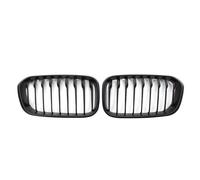 Car Front Headlight Grill Front Bumper Kidney Grille Grills For 1 Series F20 F21 2015-2019 Double Slat Gloss Black Grilles