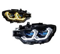 Car Front Headlights 2 PSC Head Lamp For BMW F30 2012-2019 Headlight 318i 320i 325i 328i 330i 335i Angel Eye Drl Automotive Accessories Car Light Assembly(For Original Halogen)