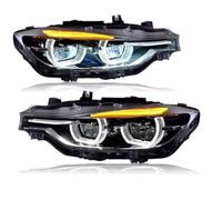 Car Front Headlights Compatible With F30 F35 F80 2012 2013 2014 2015 2016 2017 2018 2019 Dynamic Headlights DRL Angel Eye Design Projector Lens Car Lights(Ordinary)