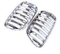 Car Front Hood Bumper Center Grille Grills Fit For BMW X5 E53 2003 2004 2005 2006 2007 Facelift Auto Exterior Accessories (Color : Chrome)