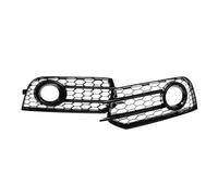 Car Front Lens Cover Shell For A1 For 8X 2010 2011 2012 2013 2014 Car Front Bumper Fog Lamp Grille Honeycomb Mesh Fog Light Grill Cover 8X0807681A(Chrome Silver)
