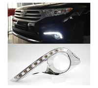 Car Front Lights For Toyota For Highlander 2012 2013 2014 Car Flashing 1 Pair Car Drl Daytime Running Lights Fog Head Lamp Cover With Turn Signal Headlamp Assembly