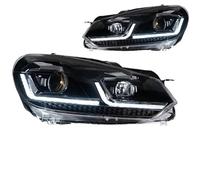 Car Front Lights For VW For Golf6 For Golf 6 MK6 Headlight 2009-2012 R20 For GTI Head Lamp For Drl Projector Lens Automotive Accessories Car Lights Headlight assembly(T*SI Sliver One Set,RHD)