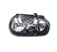 Car Front Lights Head Light Signal Lamp Without Light Bulbs Hand Electric Regulator For VW For Golf 4 MK4 2002 2003 2004 2005(Black Right,Manual)