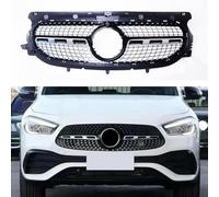 Car Front Racing Grille for Mercedes Benz GLA Class H247 GLA200 GLA220 GLA250 2020 2021 2022 Front Bumper Radiator Diamond Style Grill,Black