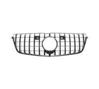 Car Front Radiator Frills Front Grille For Benz GL Class X166 2013 2014 2015 GL500 GL550 GT Style Upper Bumper Hood Mesh Grid A 16688850054 Grill Accessories(Black)