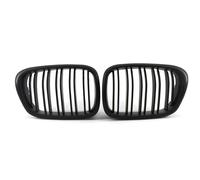 Car Front Radiator Grille Compatible With BMW For E39 5 Series 525 528 1999 2000 2001 2002 2003 Car Front Kidney Hood Grill Racing Grill Dual Line Gloss Black(Black B)