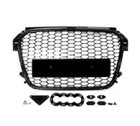 Car Front Radiator Grille Honeycomb Front Bumper Centre Grille RS1 Style Grill Compatible With A1 8X S1 2010 2011 2012 2013 2014 2015 Pre-facelift Hatchback