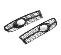 Car Front Radiator Grilles 1Pair Car Front Bumper Fog Light Grille For A4 B7 S4 B7 A4 2005-2008 Honeycomb Mesh Fog Lamp Grill Covers 8E0807681F 8E0807682F Front grille(Glossy Black)