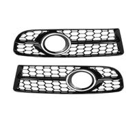 Car Front Radiator Grilles 1Pair Car Front Bumper Fog Light Grille For A4 B7 S4 B7 A4 2005-2008 Honeycomb Mesh Fog Lamp Grill Covers 8E0807681F 8E0807682F Front Radiator Grille(OneColor)