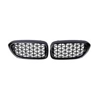Car Front Radiator Grilles 2PCS Car Racing Grill Meteor Diamond Star Style Front Kidney Grille Bumper For BMW 5 Series G30 G31 G38 520i 530i 540i 2018 2019 Front Bumper Grille(Glossy Black)