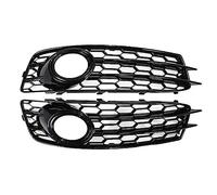 Car Front Radiator Grilles 2x Car Front Radiator & Fog Light Honeycomb Hex Grill Cover For A3 8P For S-Line 2009-2012 8P0807682 8P0807681( Black)