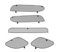 Car Front Radiator Grilles 5pcs Car Front Bumper Grilles Frame Set Hood Mesh Grid Kidney Grill Black For Boxster 986 1997-2002 Replacement Front Bumper Grille