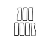 Car Front Radiator Grilles ABS Car Front Grille Ring Cover Bumper Mesh Trim Decoration For Jeep For Wrangler JL For Gladiator JT 2024 Up Exterior Accessories Front Radiator Grille(Carbon Grain Black)