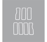 Car Front Radiator Grilles ABS Car Grille Ring Covers Front Bumper Grill Trim For Jeep For Wrangler JL JT For Gladiator 2024 Up Exterior Accessories Radiator Grille(WHITE)