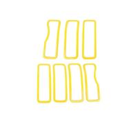 Car Front Radiator Grilles ABS Car Grille Ring Covers Front Bumper Grill Trim For Jeep For Wrangler JL JT For Gladiator 2024 Up Exterior Accessories Air Vent Grille Cover(Yellow)