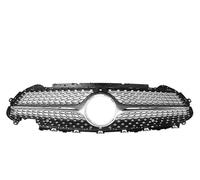 Car Front Radiator Grilles ABS Glossy Black For GTR Style Bumper Grilles For Mercedes For Benz CLS-Class C257 CLS500 CLS550 2019-2022 Car Exterior Decoration Front Grill Cover(Diamonds-Silver)