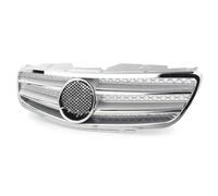 Car Front Radiator Grilles Car Fog Light Grille For Benz For SL-Class R230, SL500, SL600, SL550, W230 (2003-2006) Silver Front Grille