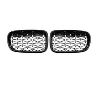Car Front Radiator Grilles Car Front Grill Diamond Kidney Grilles Racing Grills For BMW X3 F25 2011 2012 2013 Chrome Grille Style Auto Replacement Part Front grille(Black Silver)