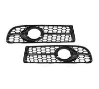 Car Front Radiator Grilles Car Front Grill For A4 B7 S4 2005-2008 Fog Lamp Grille Bezel ABS 1 Pair Black 8E0807681F Replacement