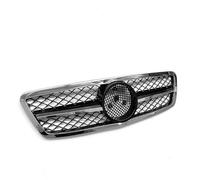 Car Front Radiator Grilles Car Front Grille Grill For Mercedes For Benz C-Class W203 C200 C240 C280 C320 2001 2002 2003 2004 2005 2006 2007 ABS Grills Radiator Grille(Type B Silver)