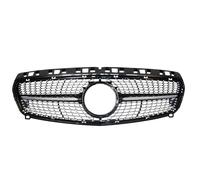 Car Front & Radiator Grilles Car Grille Fit For Mercedes A Class W176 A250 Pre-LCI 12-15 AMG Diamond Front Grill Gloss Black