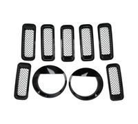 Car Front & Radiator Grilles Car Grille Front Mesh Grille Inserts Headlight Trim Rings Kit Decoration Fit For Jeep Patriot 2011 2012 2013 2014 2015 2016