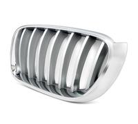 Car Front Radiator Grilles Chrome Front Bumper Grille Kidney For BMW F25 X3 X4 F26 2014-2017 Right Or Left Side Racing Grills 51117338572,51137367422 Front Bumper Grille(Left Side)