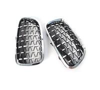 Car Front Radiator Grilles Compatible With BMW For 5 Series F11 2010 2011 2012 2013 2014 2015 2016 Auto Front Kidney Grill Diamond Mesh Grille Left Right 2Pcs