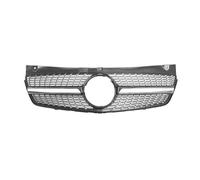 Car Front Radiator Grilles Diamond Style Front Inlet Grille Radiator Grill Upgrade For Mercedes For Benz W639 For Viano For Vito 2011 2012 2013 2014 Middle Mesh Tuning Front grille(Black)