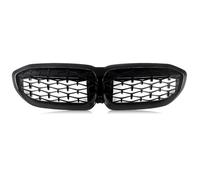 Car Front Radiator Grilles Diamond Style Full Glossy Black Rim For BMW 3 Series 330i For M340i G20 Saloon G21 Estate 2019-2021 Front Kidney Grille Front Grill Cover