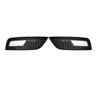 Car Front Radiator Grilles Fog Light Lamp Cover Honeycomb Front Grille Grill For A4 B8.5 2013-2016 Bumper Lower RS4 Style Car Accessories Front Bumper Grille(B-Black)