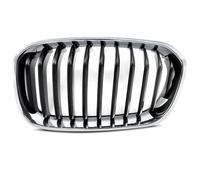 Car Front Radiator Grilles FOR 2015-2019 For BMW 1 SERIES F20 F21 FRONT KIDNEY GRILLE CHROME + BLACK 51137371748,51137371686 Air Vent Grille Cover(Left side)