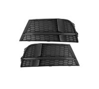 Car Front Radiator Grilles For A3 For S Line For S3 2017 2018 2019 2020 Front Fog Grill Car Accessories Car Fog Light Grille Cover(Black Line)