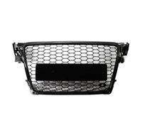 Car Front Radiator Grilles For A4 B8 8T S4 2008 2009 2010 2011 2012 Honeycomb Grille Front Bumper Glossy Black Racing Grills Front Grill Cover