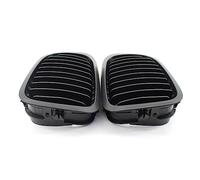 Car Front Radiator Grilles For BMW E46 Pre-Facelift 2 Door Coupe 2Pc Car Front Matte Glossy Front Slat Style Grill Auto Front Grille(Hoarse black)