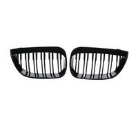 Car Front Radiator Grilles For BMW E81 E87 1-Series 128i 130i 135i 2004-2013 Front Bumper Kidney Grille 1Pair Double Slat Racing Grill Glossy Black Grille Front grille(2004-2007)