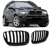 Car Front Radiator Grilles For BMW X5 E53 2004-2006 Front Black Kidney Bumper & Hood Grille-Pair