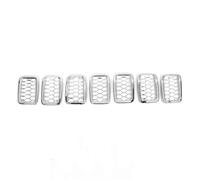 Car Front Radiator Grilles For For Grand For Cherokee 2014-2016 2017-2023 Car Exterior Accessories Car Front Grille Mesh Decoration Cover(2017UP Chrome)