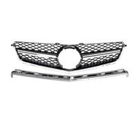 Car Front Radiator Grilles For Mercedes For Benz C Class W204 C63 For AMG 2008-2011 Front Grille Facelift Grill Replace Grid Refit Hood Mesh Front Bumper Grille(Silver)