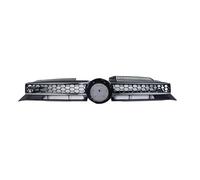 Car Front & Radiator Grilles For VW For Golf 6 MK6 2009-2013 For GTI Style Car Front Bumper Centre Grille Honeycomb Mesh Upper Grille Front Racing Grills Bumper Grille(GTI Silver Line)