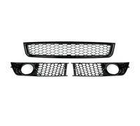 Car Front Radiator Grilles Front Bumper Fog Light Grill+Lower Grille For A4 B6 Sedan BLK 8E0 807 681(left), 682 (Right), 647(Middle) Air Vent Grille Cover